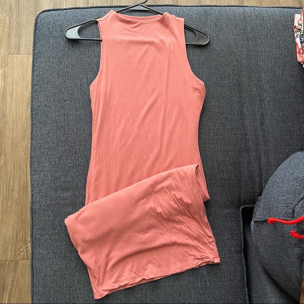 Soft pink fitted dress